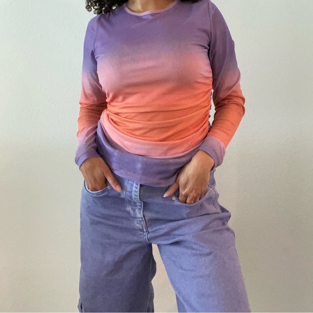 Vibrant Gradient Long Sleeve Top